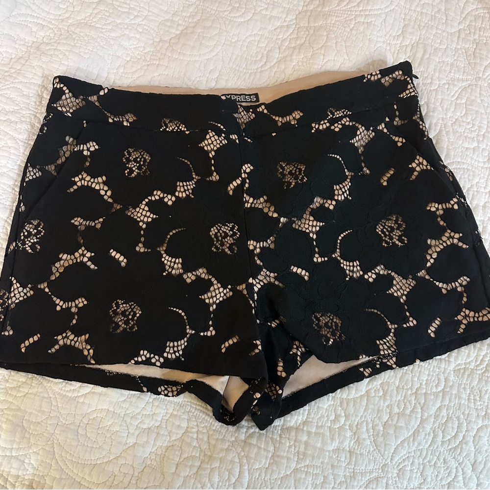 Express Black Lace Women's Shorts